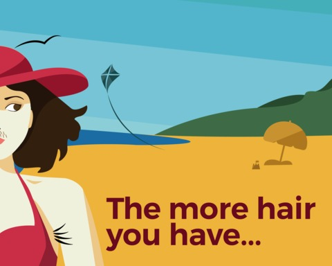 The more hair you have...