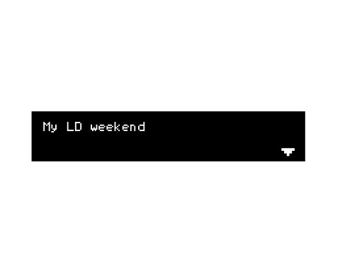My LD weekend
