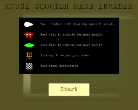 Mouse Shooter Maze Invader.. Aka, Throw the cheese.