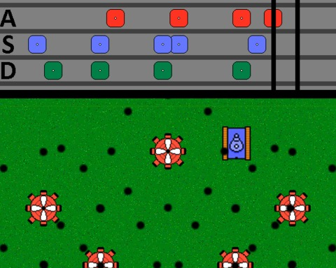 Rythm-based shmup