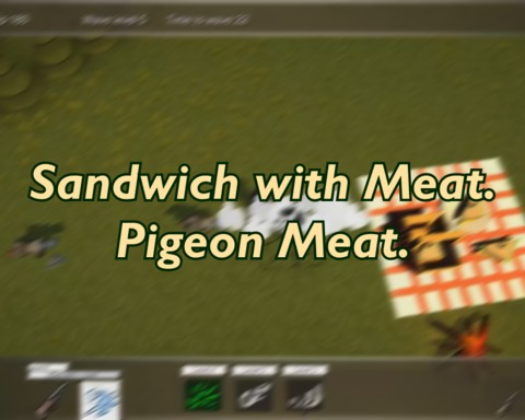 Sandwich with Pigeon Meat