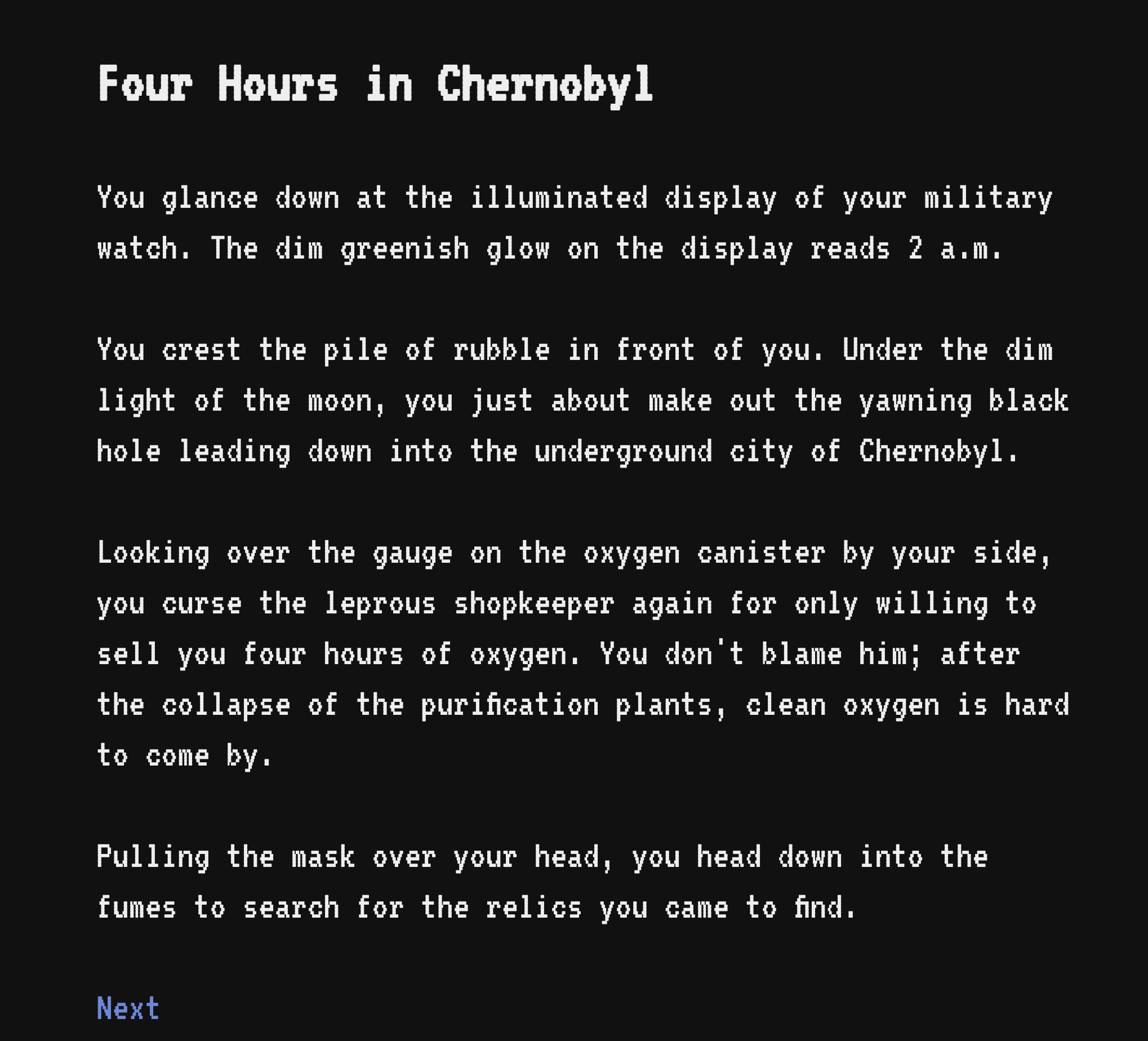 Four Hours in Chernobyl