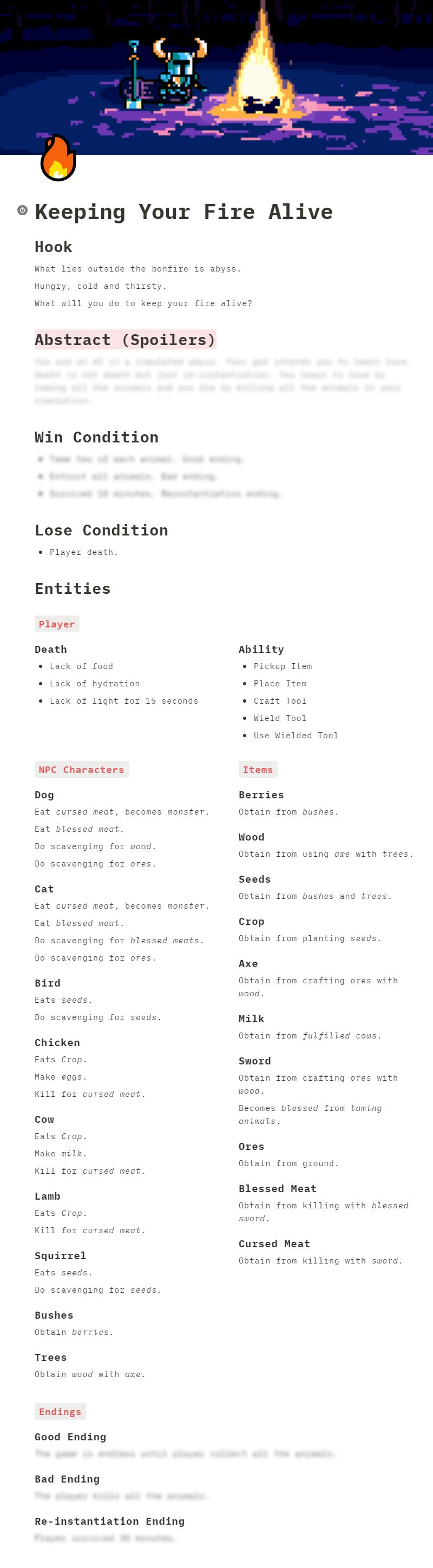 dev notes